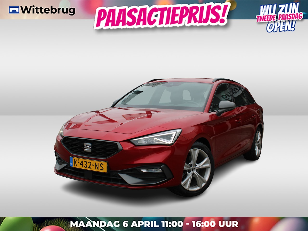 SEAT Leon Sportstourer - 1.5 eTSI 150pk FR Launch Edition DSG Automaat / Navigatie / LM 17 inch / Camera / Parkeers - AutoWereld.nl