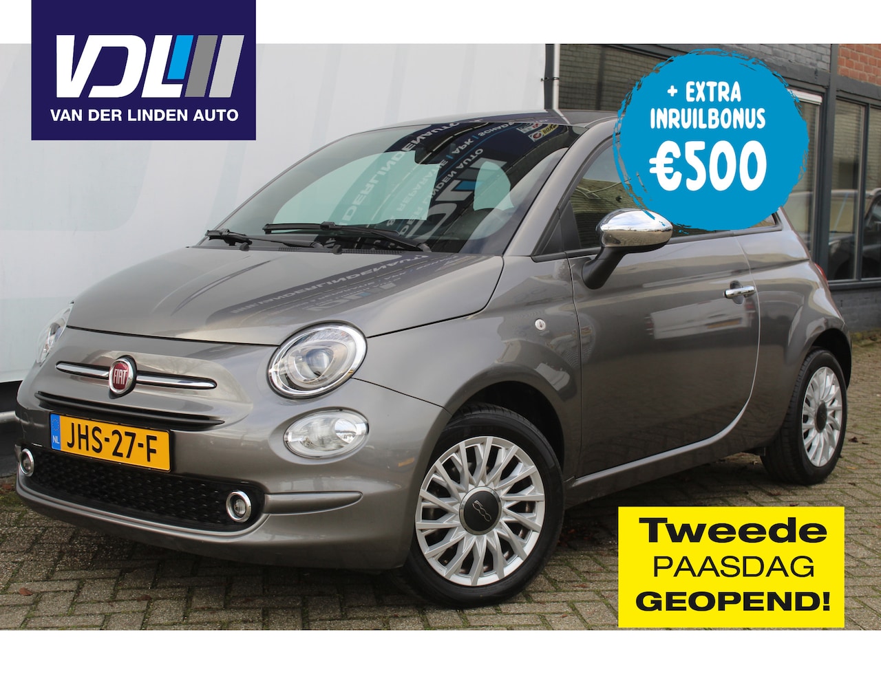Fiat 500 - 1.0 Hybrid Apple carplay/ Android auto l 15" velgen l Airco l Cruise control - AutoWereld.nl