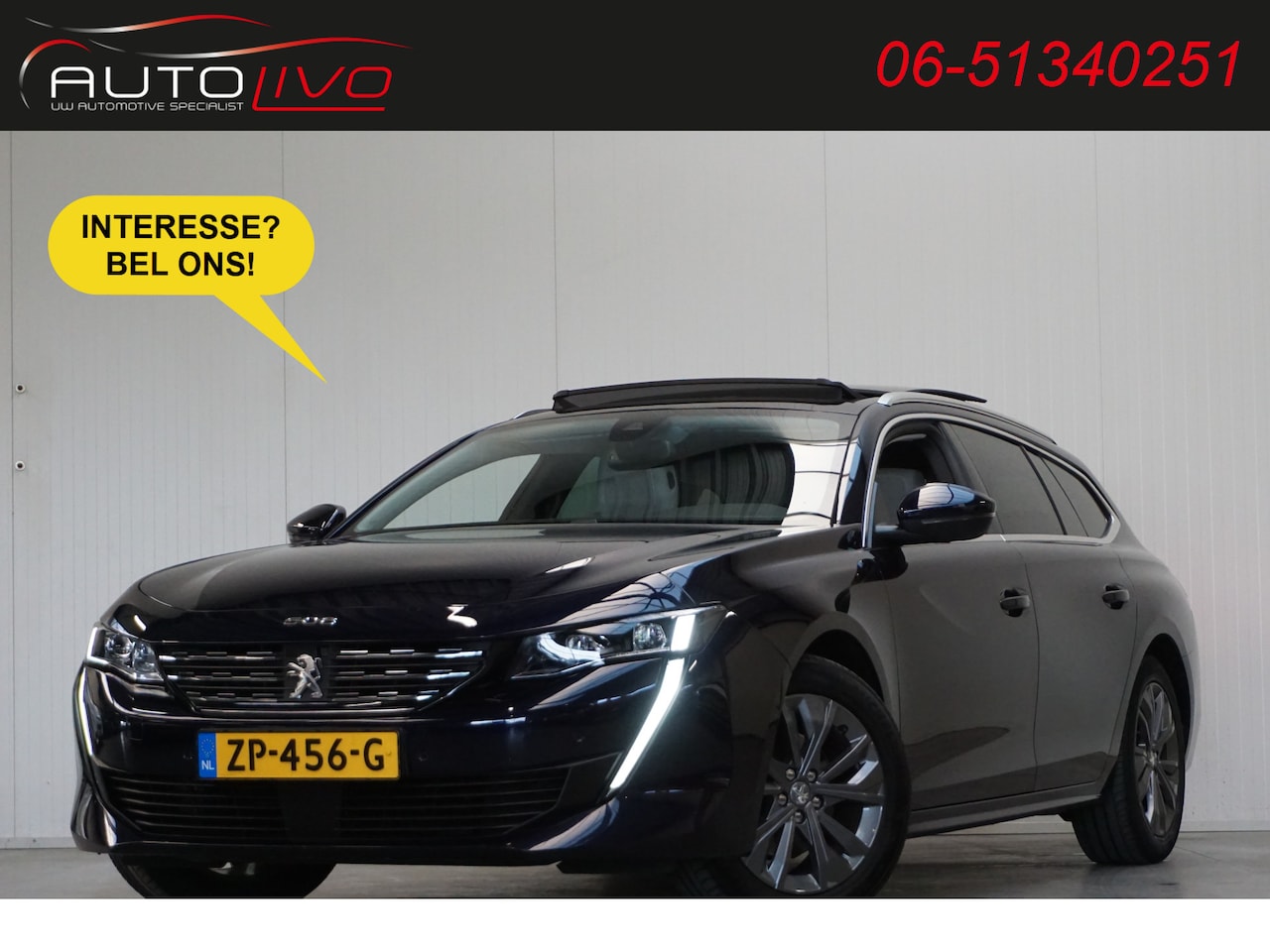 Peugeot 508 SW - 1.5 BlueHDI Blue Lease Allure AUTOMAAT! LED G. NAVI PANO CLIMA PDC etc. - AutoWereld.nl