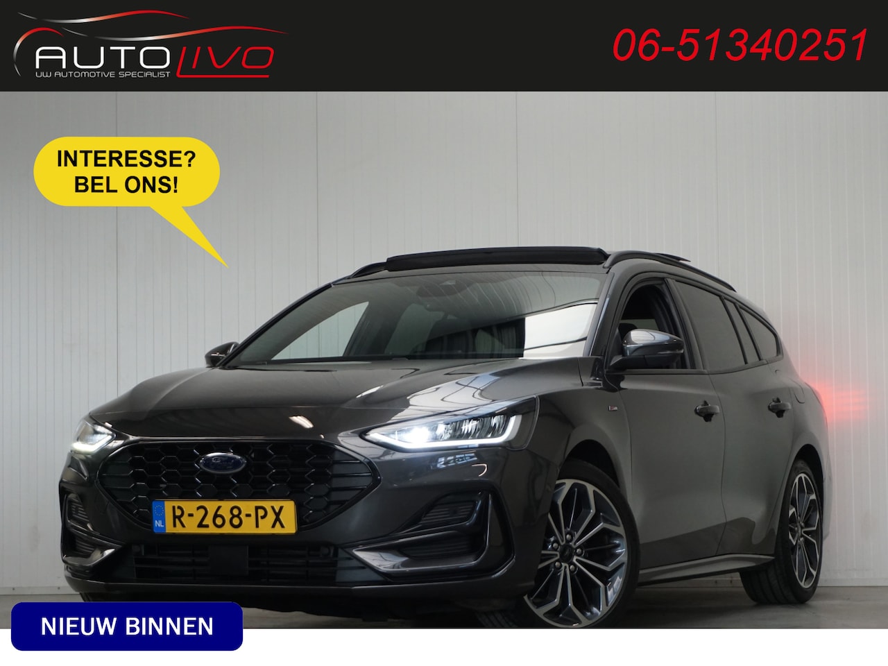 Ford Focus Wagon - 1.0 EcoBoost Hybrid ST Line Style 155 PK! PANO LED WINTER B&O CLIMA etc. - AutoWereld.nl
