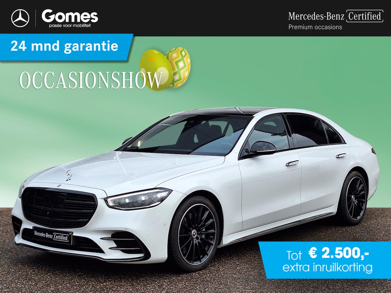 Mercedes-Benz S-klasse - 350d 4MATIC Lang AMG Line | Night pakket | Burmester | Memory pakket voor + achter | Rijas - AutoWereld.nl