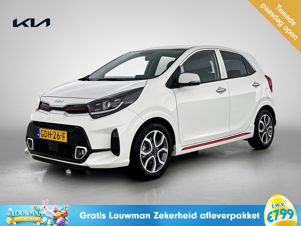 Kia Picanto - 1.0 DPi GT-Line Lichtmetalen velgen | Lederen Bekleding | Climate Control | Navigatie Kia- - AutoWereld.nl