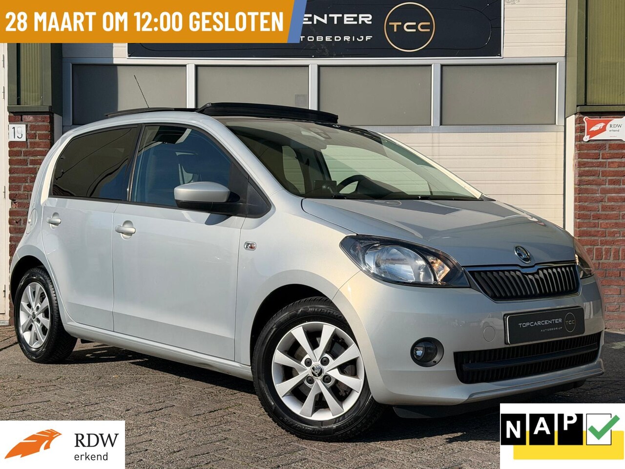 Skoda Citigo - 1.0 Arctic Air/AIRCO/5DRS/NAVI/PARKS/APK/NAP - AutoWereld.nl