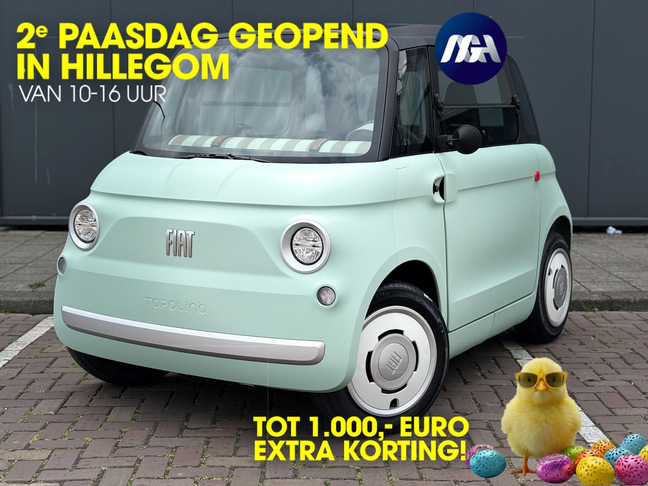 Fiat Topolino - Topolino 100% ELEKTRISCH rijbereik 75 KM | LED | Panoramadak - AutoWereld.nl