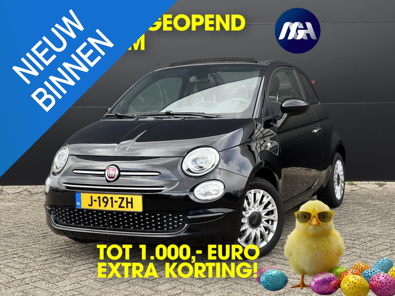 Fiat 500 C - 1.2 Lounge | Apple-Android | All-season banden | Airconditioning - AutoWereld.nl