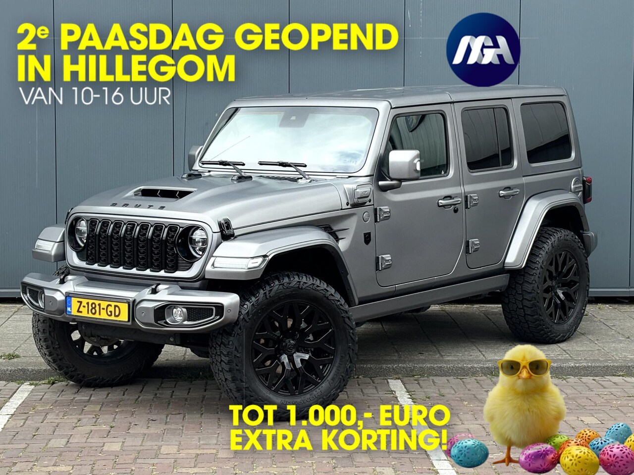 Jeep Wrangler - BRUTE Sahara 4xe 380 | Lift kit | 20" | Verwarmde stoelen| BRUTE | Hybrid | - AutoWereld.nl