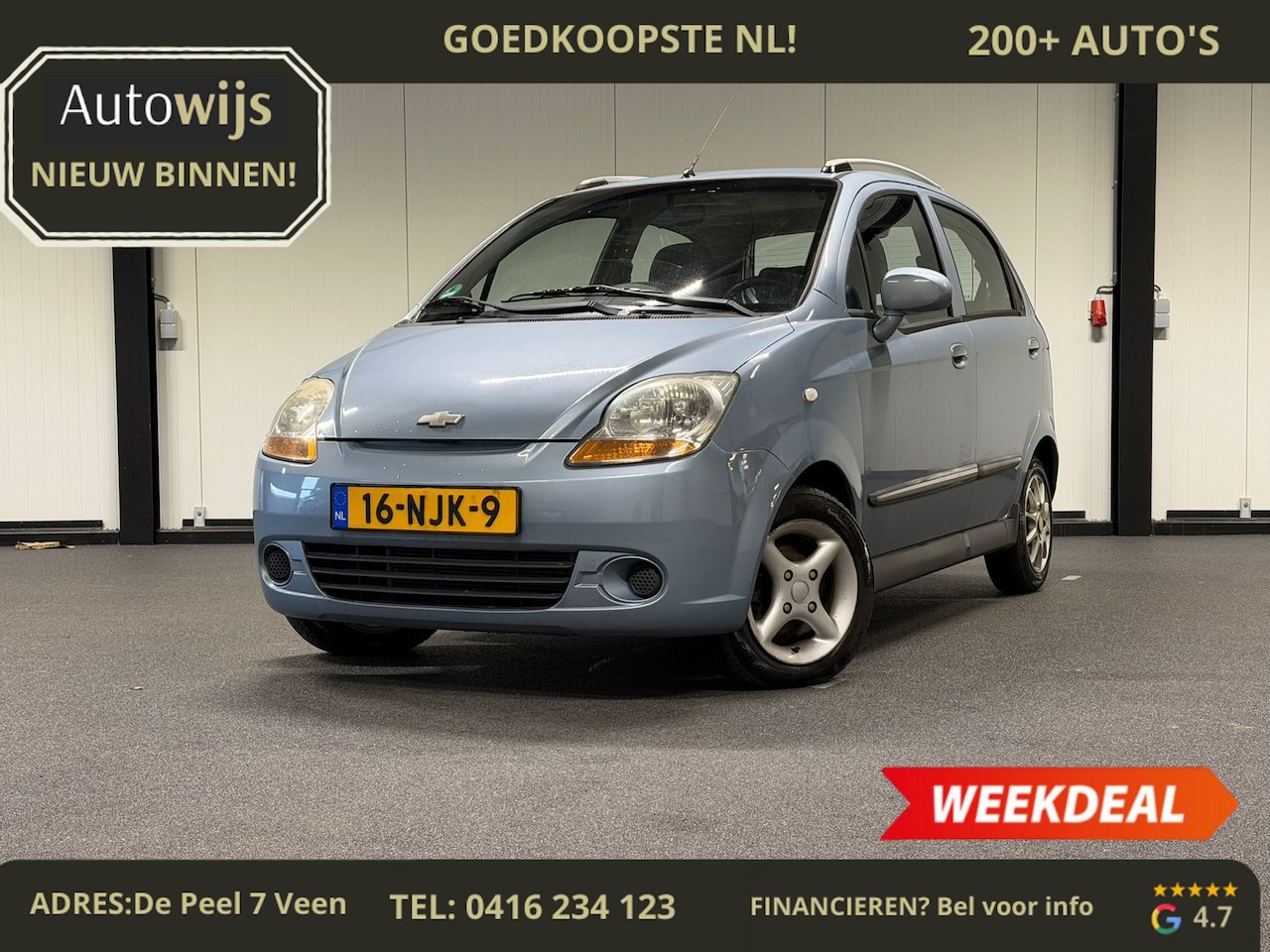 Chevrolet Matiz - 1.0|APK 9-2026|LM-VELG|AIRCO|RIJDT GOED - AutoWereld.nl