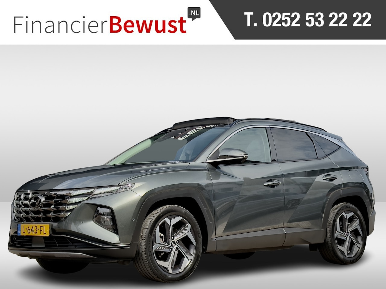 Hyundai Tucson - 1.6 T-GDI AUT6 HEV PREMIUM SKY 180PK PANODAK LEDER NAVI CAMERA APPLE-CARPLAY LED LMV PDC - AutoWereld.nl