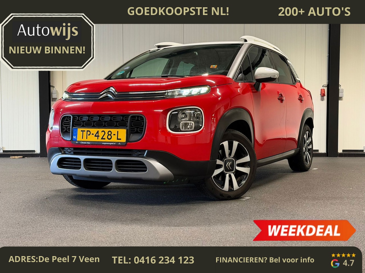 Citroën C3 Aircross - 1.2 PureTech S&S Shine|CAMERA|TREKHAAK|D-RIEM VV|DAB+ - AutoWereld.nl