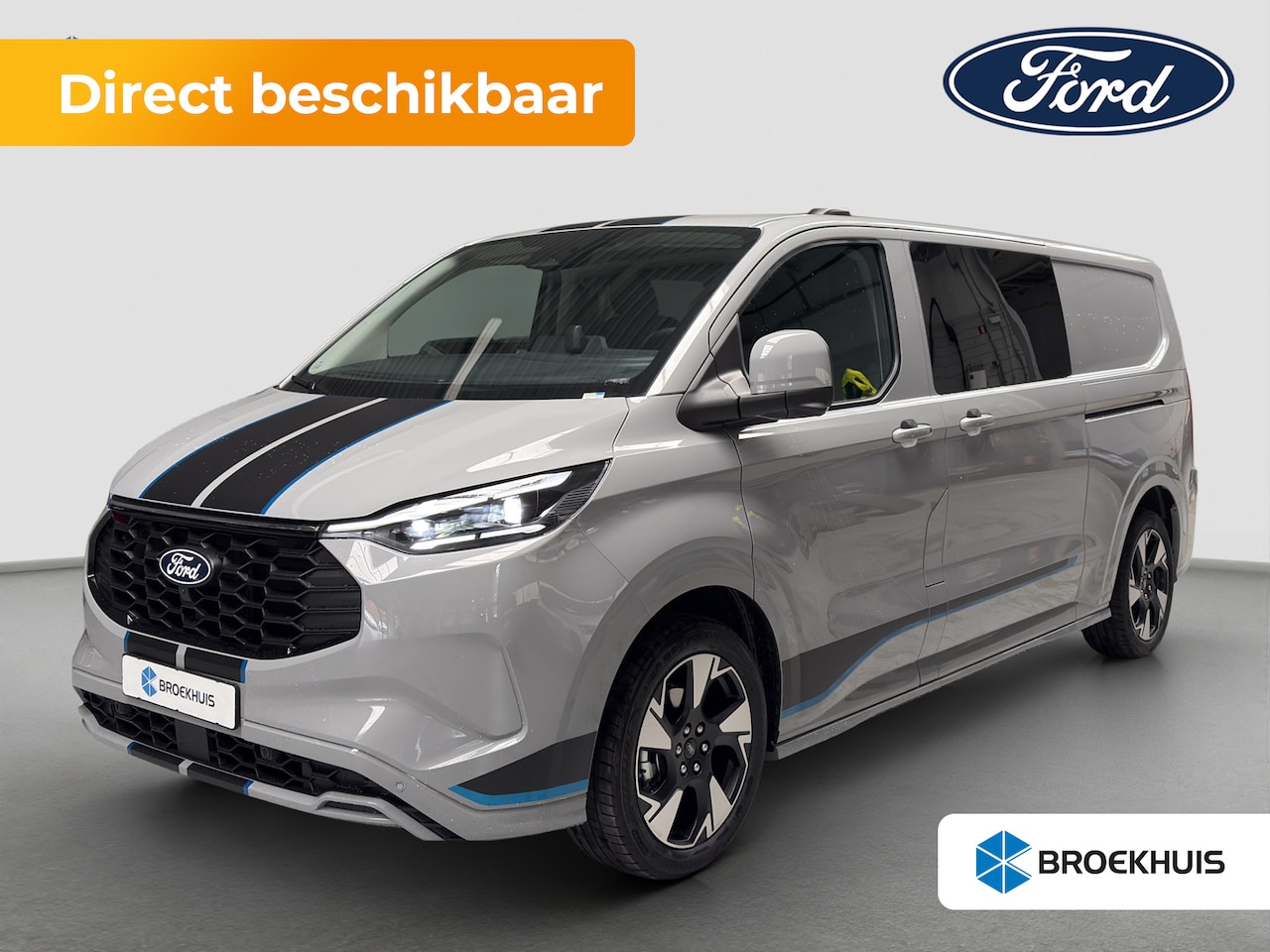 Ford Transit Custom - 320 2.5 PHEV L2H1 Sport DC | 1-fase laadkabel mode 3 16A, 10 meter (PHEV) | 19 inch lichtm - AutoWereld.nl