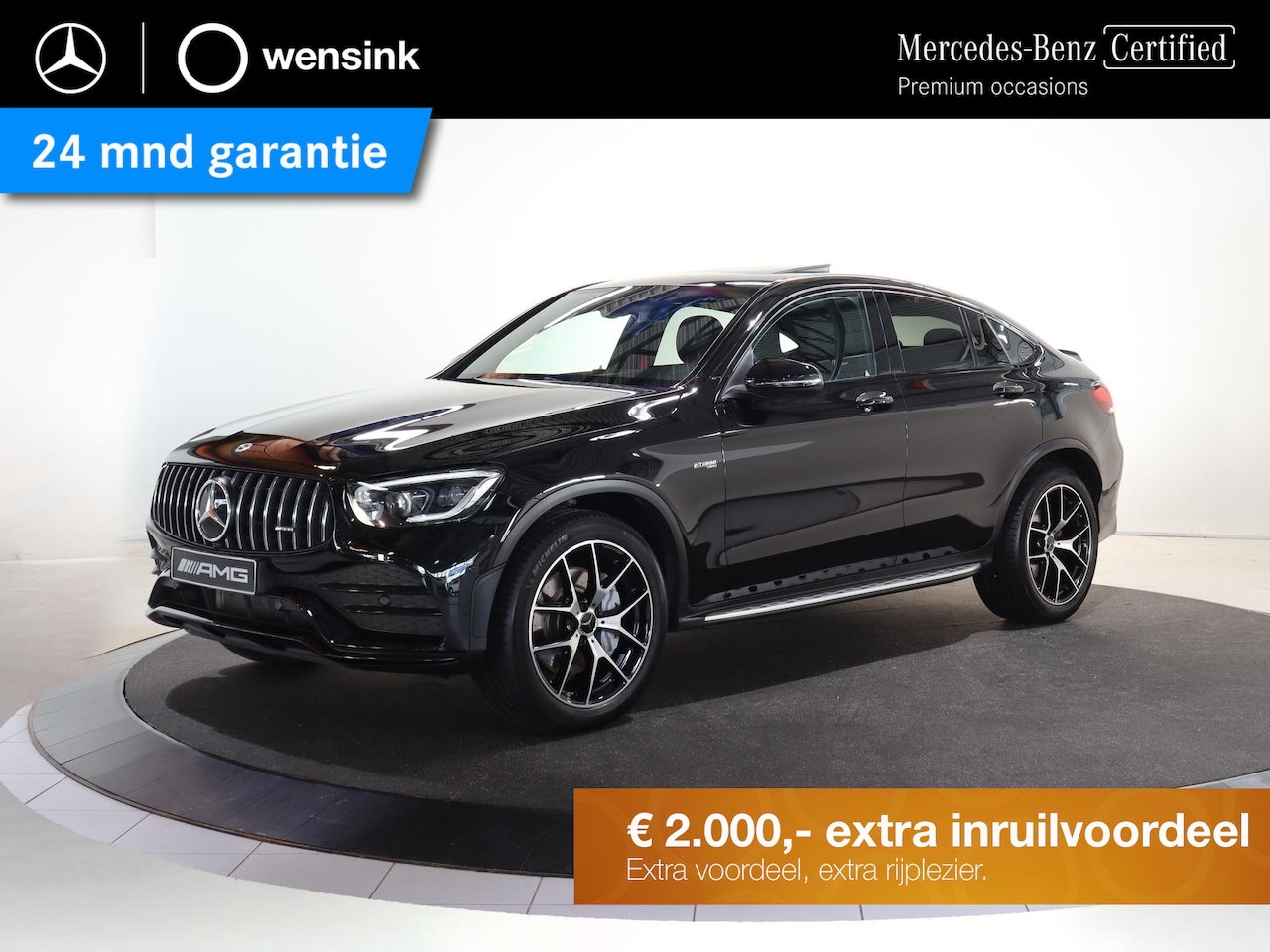 Mercedes-Benz GLC-klasse Coupé - AMG 43 4MATIC Premium Plus | Treeplanken | Widescreen | 360 graden camera | Night | - AutoWereld.nl
