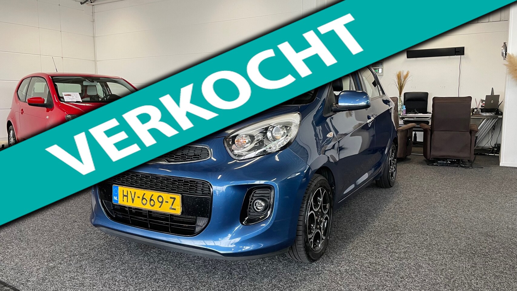 Kia Picanto - 1.2 CVVT DynamicLine 1.2 CVVT DynamicLine, Cruise control, Airco,leer - AutoWereld.nl
