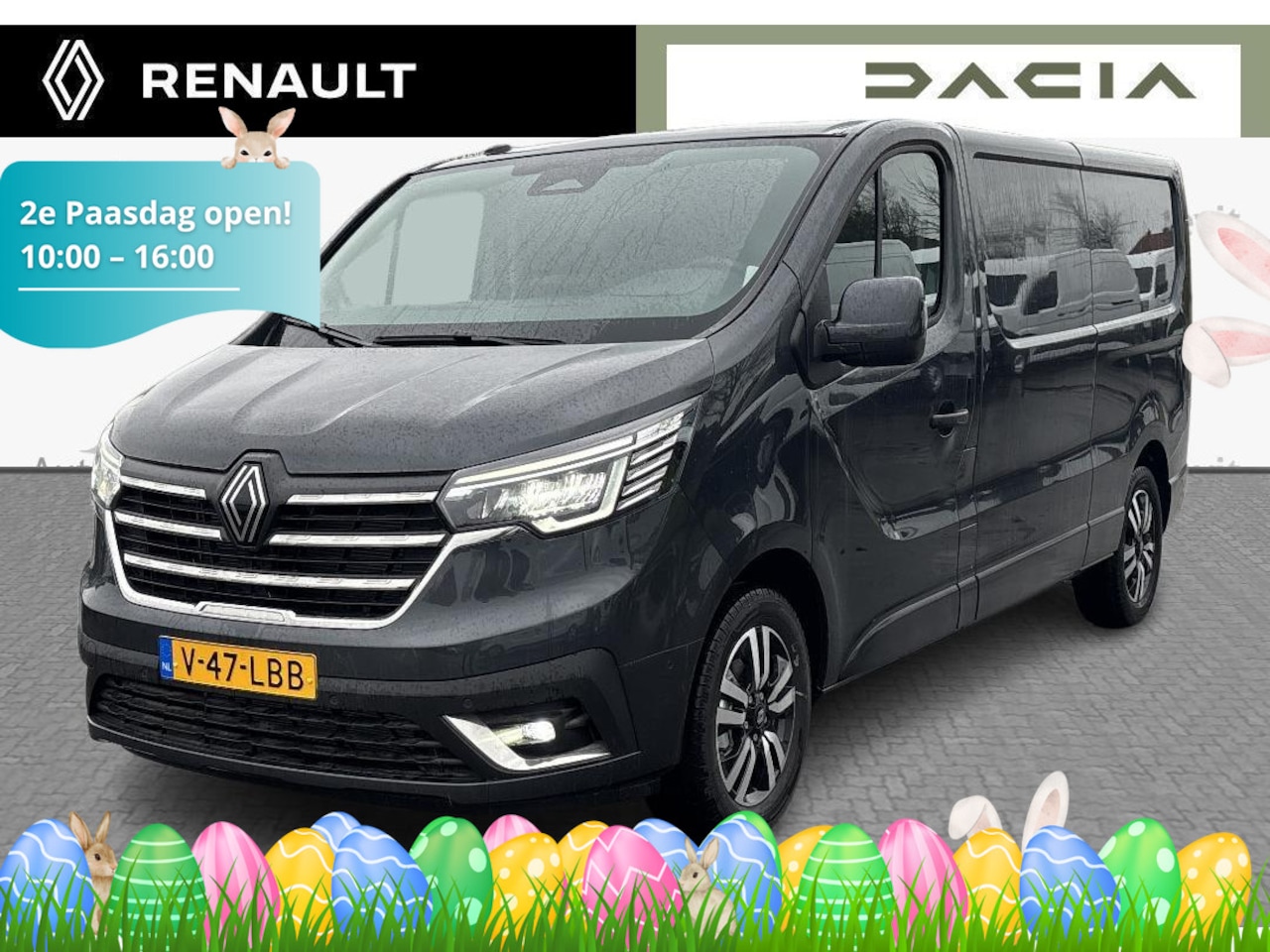 Renault Trafic - 2.0 Blue dCi 170 T30 L2H1 Extra - Reservewiel / Alarm / 17\" lichtmetalen velgen Noir  - H - AutoWereld.nl