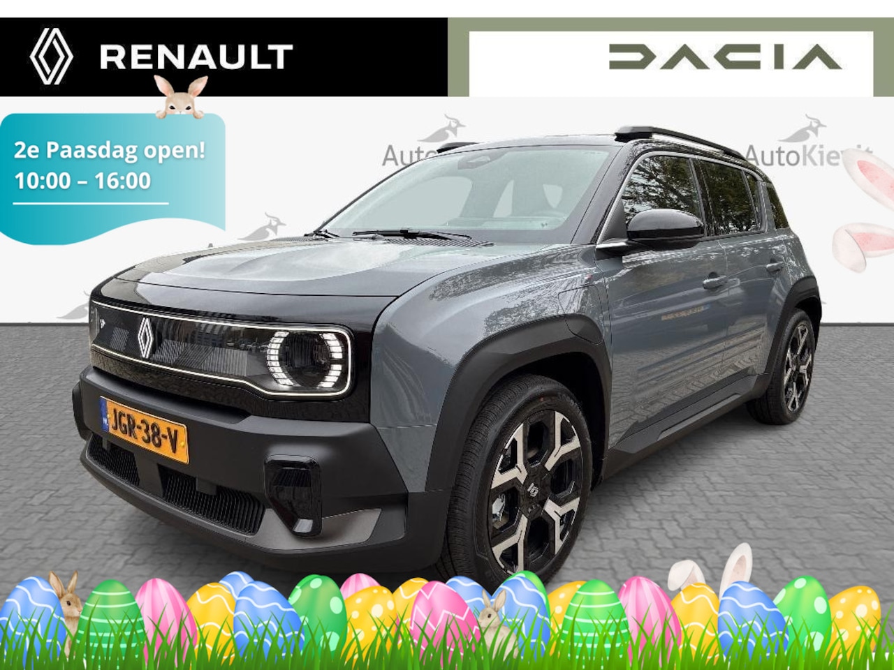 Renault 4 - comfort range techno 52 kWh - Demo - 5 JAAR GARANTIE / pack winter premium / motorkap zwar - AutoWereld.nl