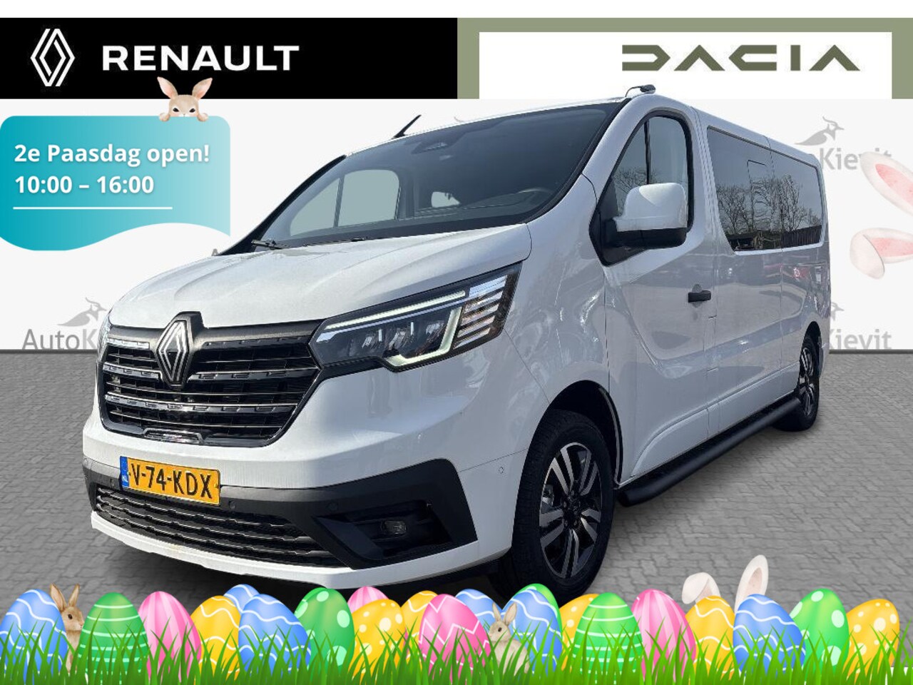 Renault Trafic - 2.0 Blue dCi EDC 170 T29 L2H1 Extra DC - 125th Anniversary - Dubbel Cabine / Alarm / Trekh - AutoWereld.nl
