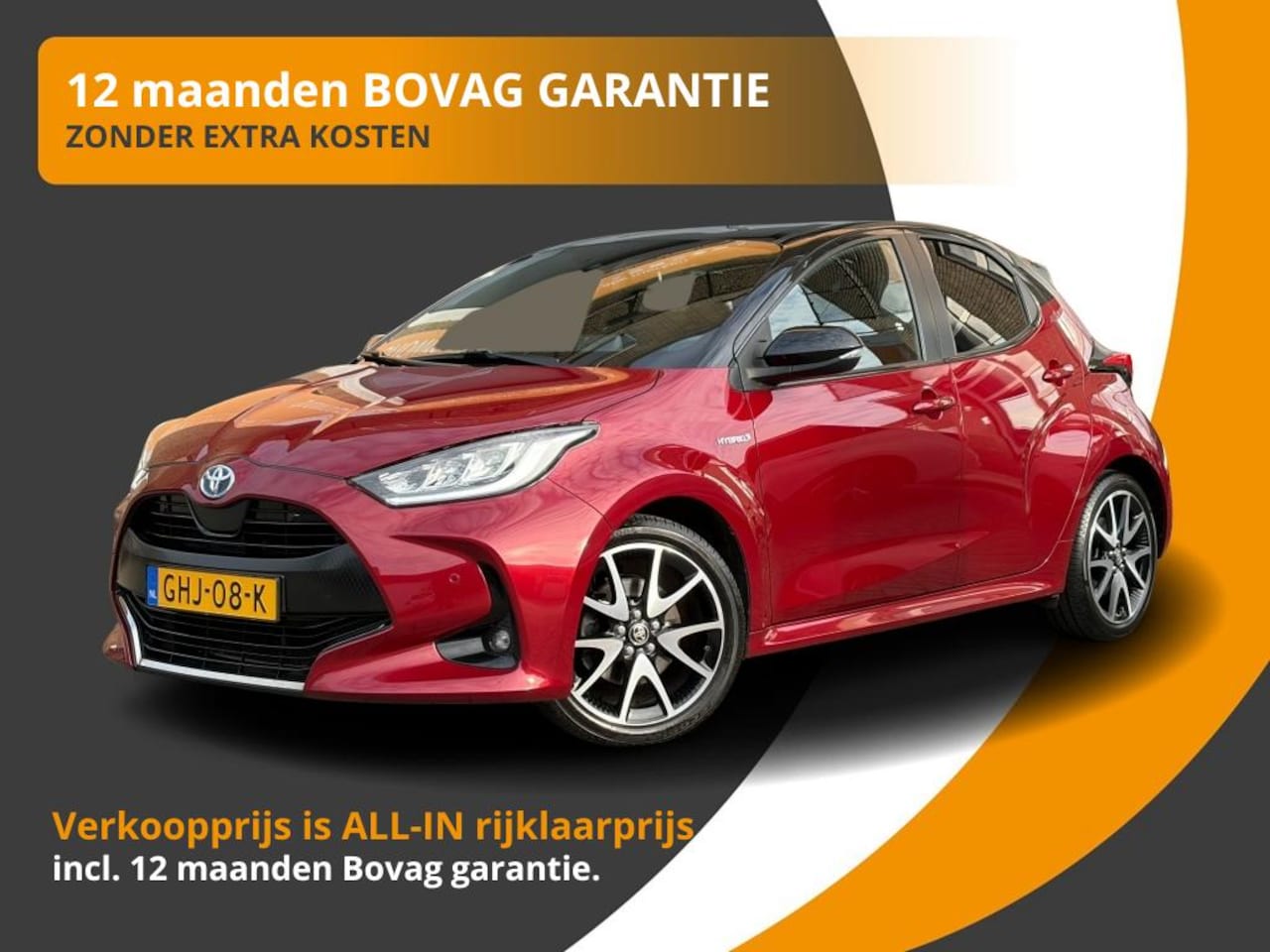 Toyota Yaris - 1.5 HYBRID LAUNCH EDITION BI-TONE NAVI/HALF LEDER/STOELVERW./CAMERA - AutoWereld.nl