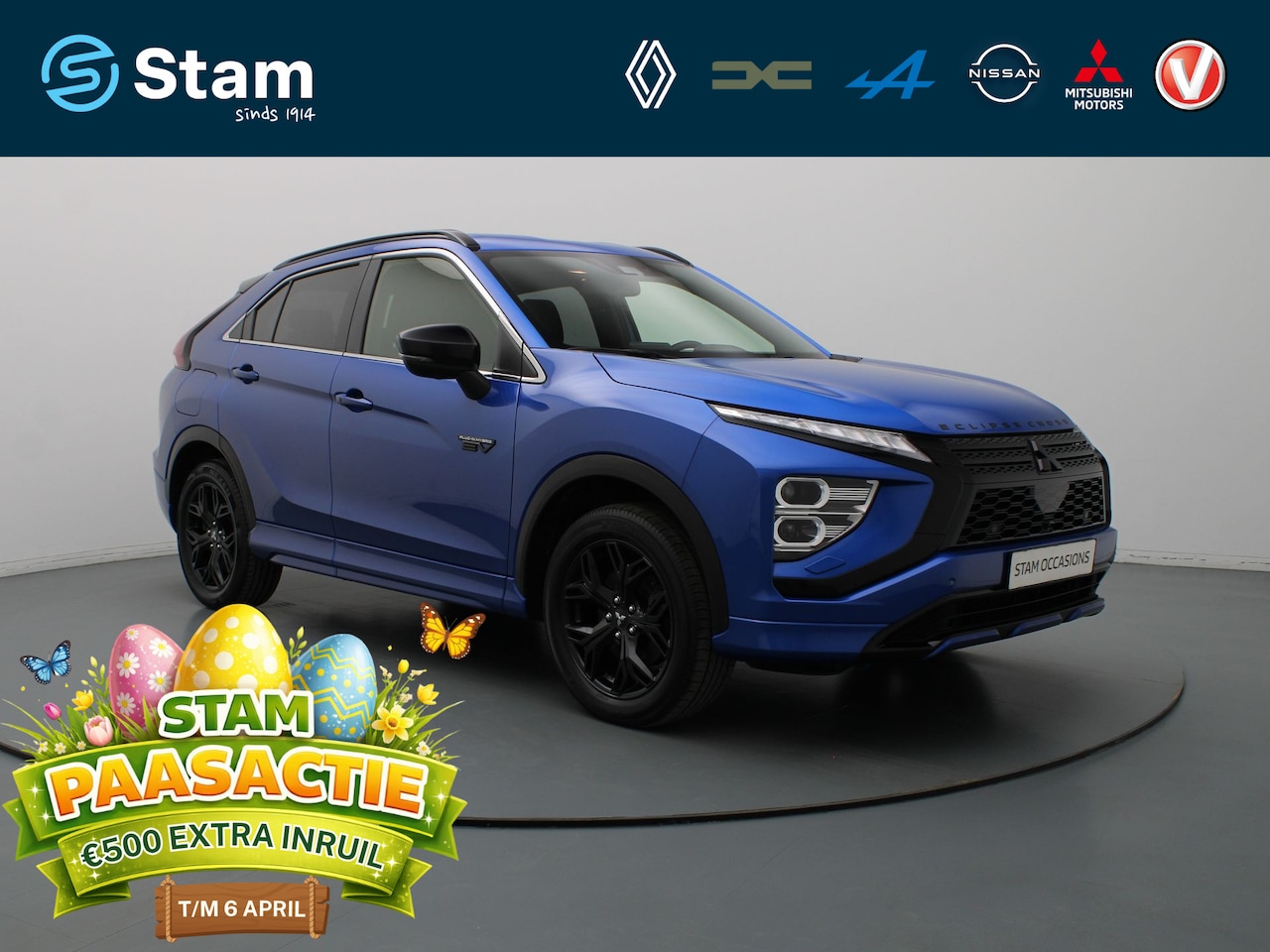 Mitsubishi Eclipse Cross - 187pk PHEV Black Edition Automaat 360° Camera | Adapt. Cruise | Parkeersens. v+a | Stoel-/ - AutoWereld.nl