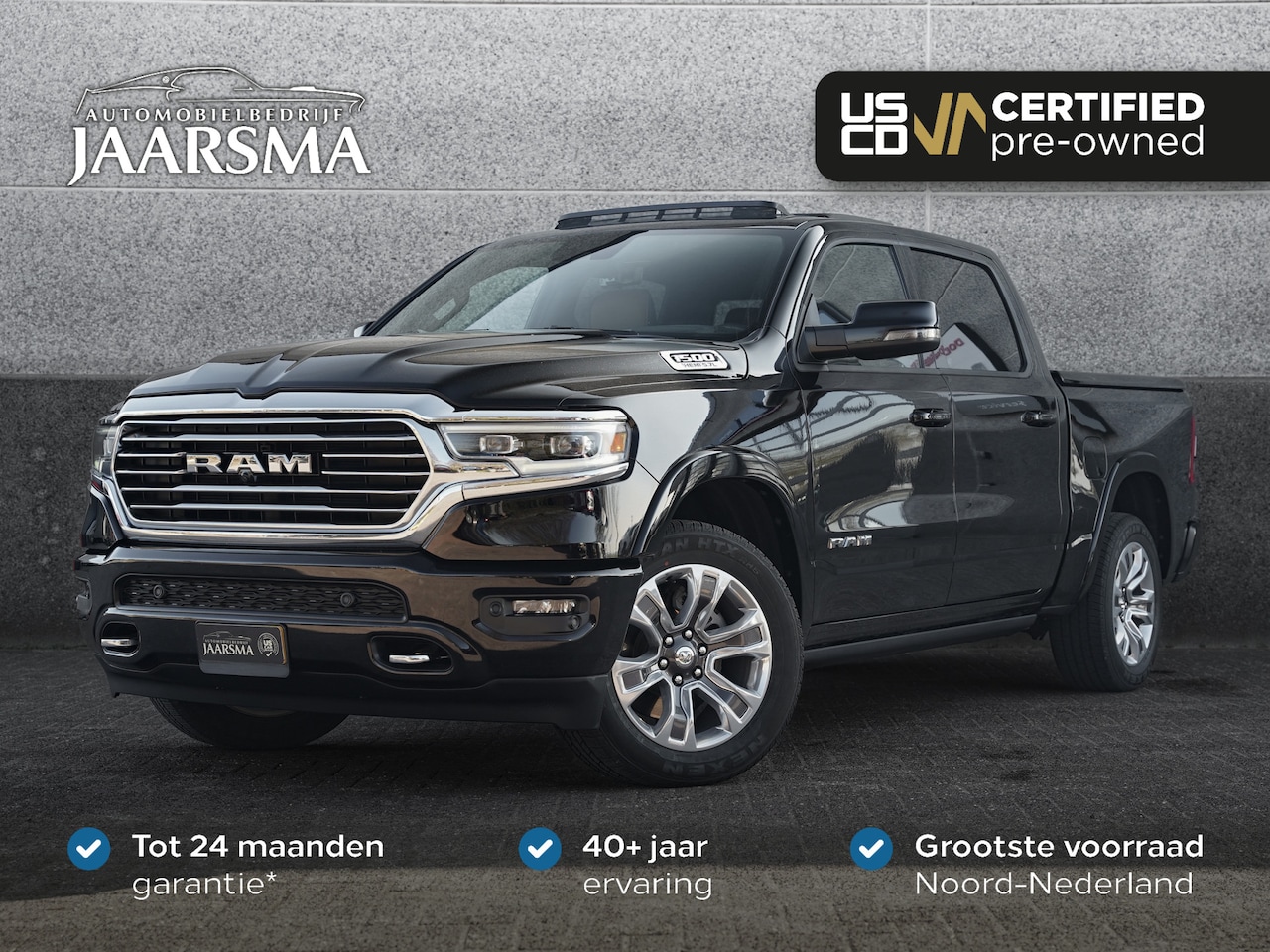 Dodge Ram 1500 - Limited Longhorn 5.7L V8 4x4 Crew Cab |1e eig. |Adapt. Cruise |Bruin leder |Apple CarPlay - AutoWereld.nl