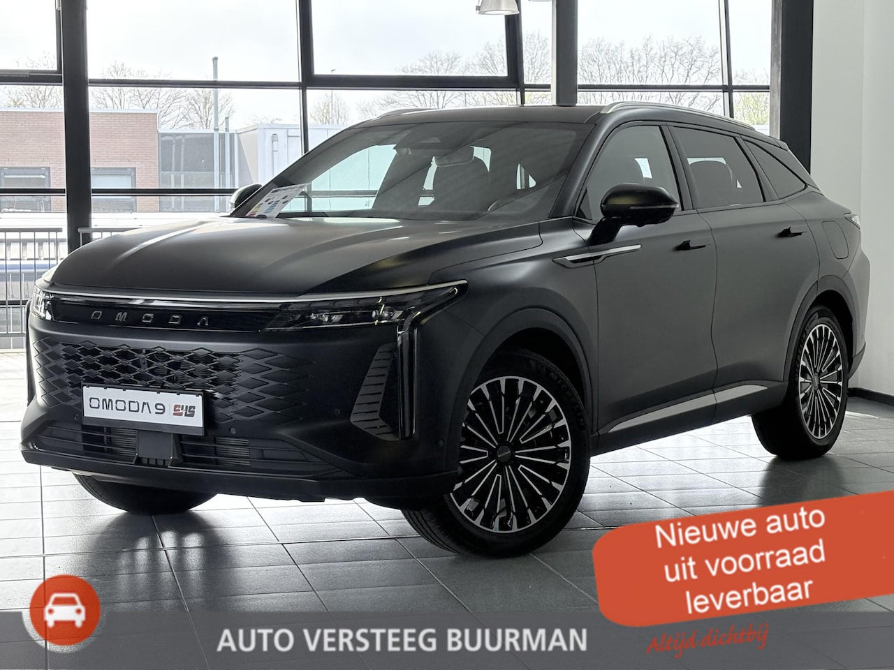 Omoda 9 - SHS PHEV Premium Matte Black, 20"LM velgen, Schuif/kanteldak, Camera rondom, 1.500 kg trek - AutoWereld.nl