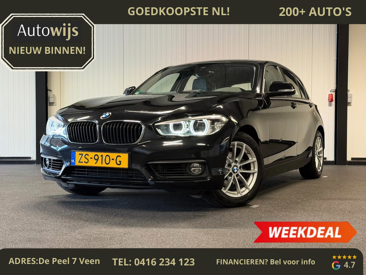 BMW 1-serie - 118i Edition Shadow High Executive|AUT|LEDER|PDC|LED|STOELVERW - AutoWereld.nl