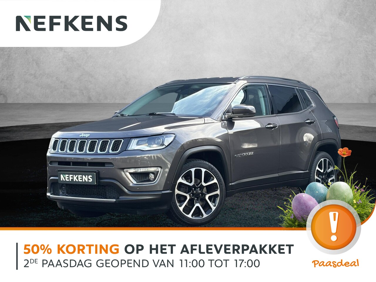Jeep Compass - 130pk Limited | 1ste eigenaar | Camera | Xenon | 19"LM velgen | Keyless Entry | Navigatie - AutoWereld.nl