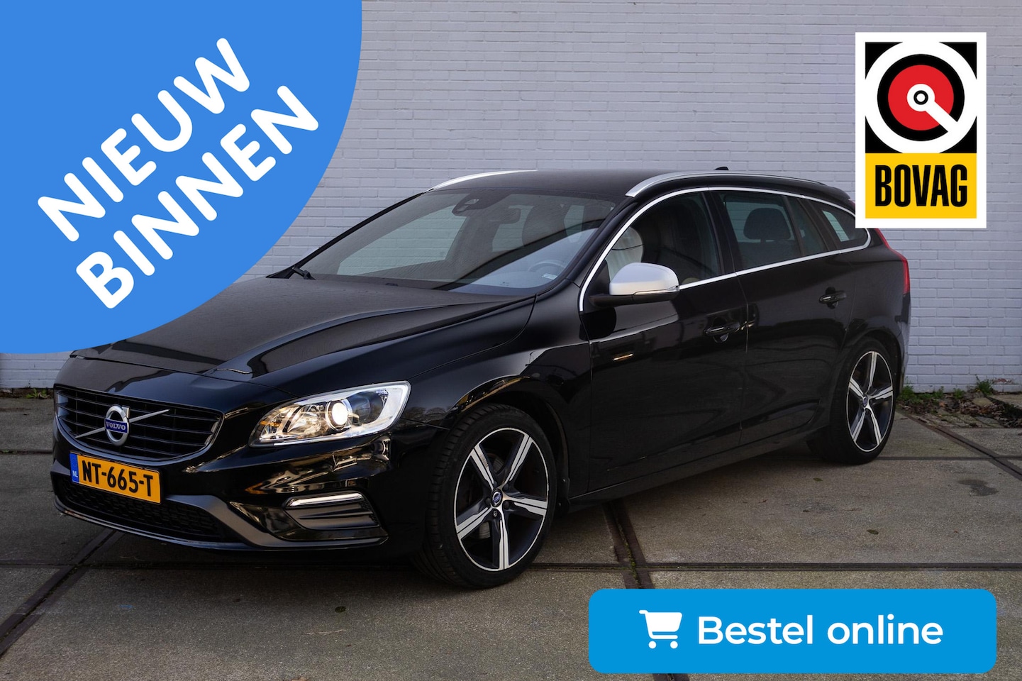 Volvo V60 - 2.0 R-Design|Leer.alc|Trekhaak |Sportstoelen - AutoWereld.nl