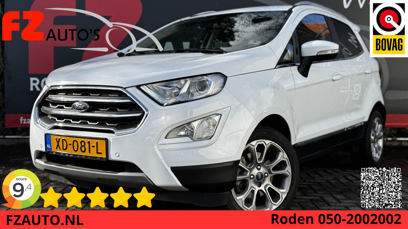 Ford EcoSport - 1.0 EcoBoost Titanium - Navigatie - Trekhaak - Climate Controle - AutoWereld.nl