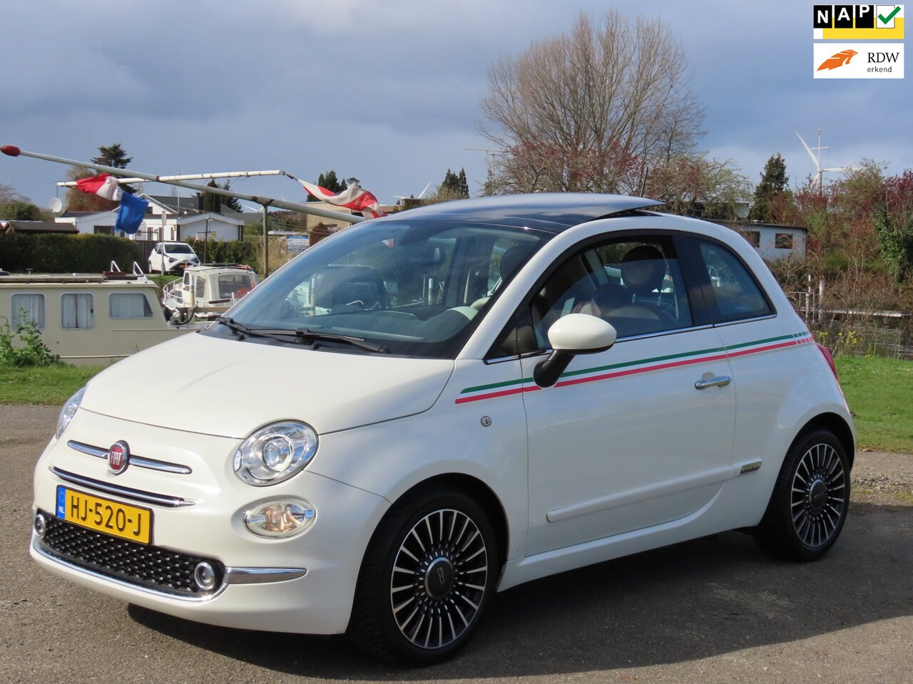 Fiat 500 - 0.9 TwinAir Turbo Lounge *1e EIG *OPENDAK *PANO *CRUISE *LEER *NAVI - AutoWereld.nl