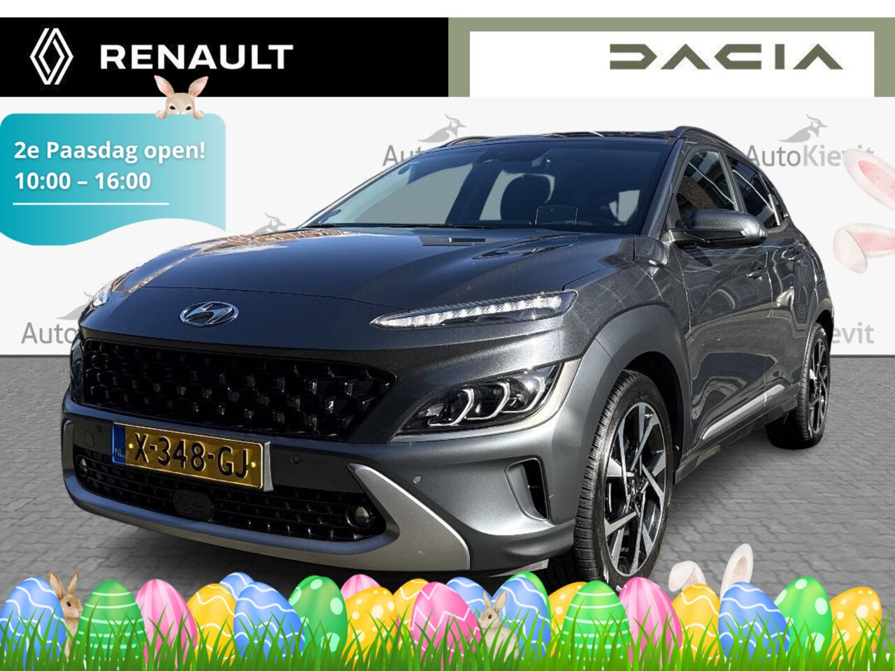 Hyundai Kona - Premium 1.6T GDi 199pk - Trekhaak- All Season - AutoWereld.nl