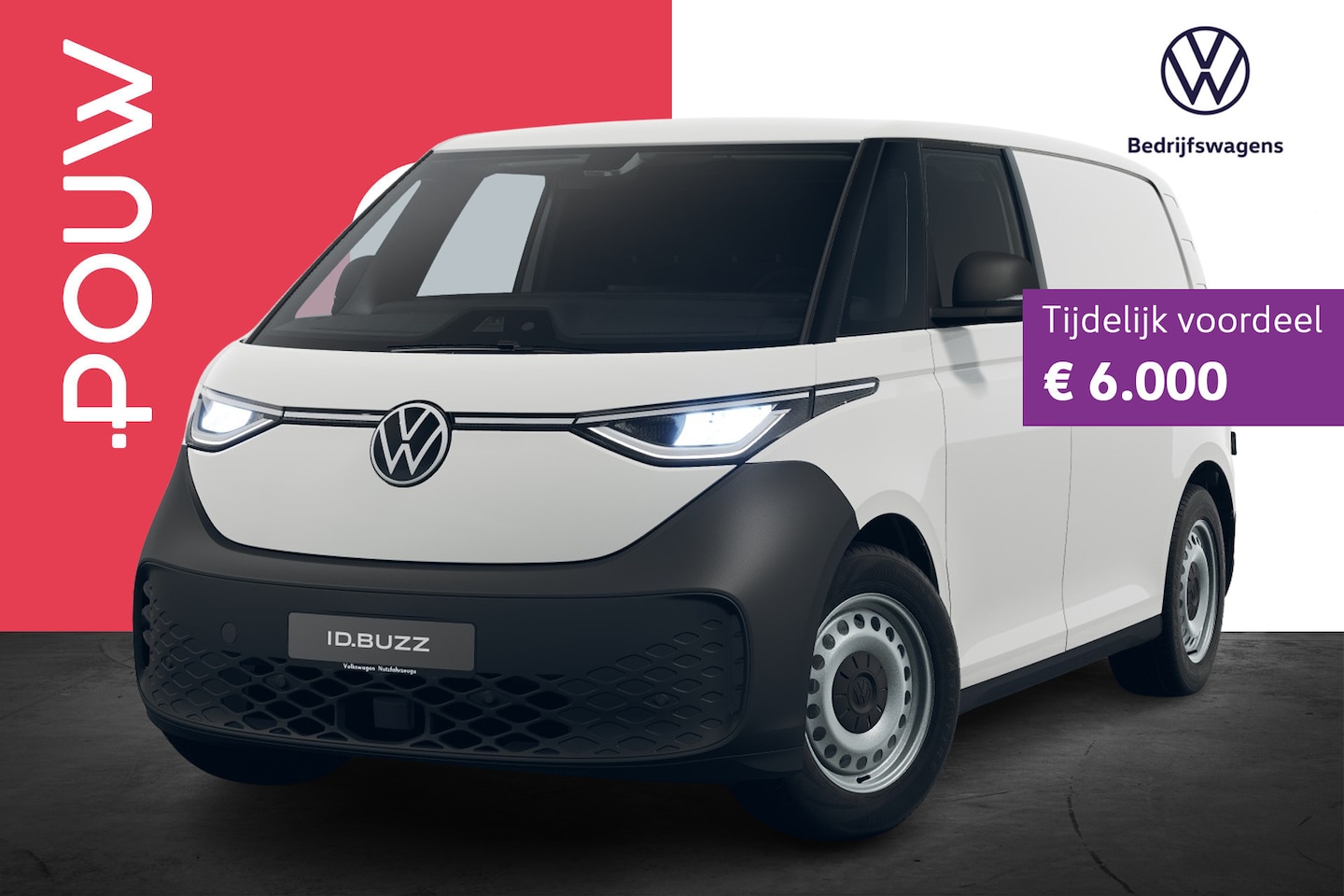 Volkswagen ID. Buzz Cargo - 286pk Economy Business 79 kWh | Achteruitrijcamera | Trekhaak - AutoWereld.nl