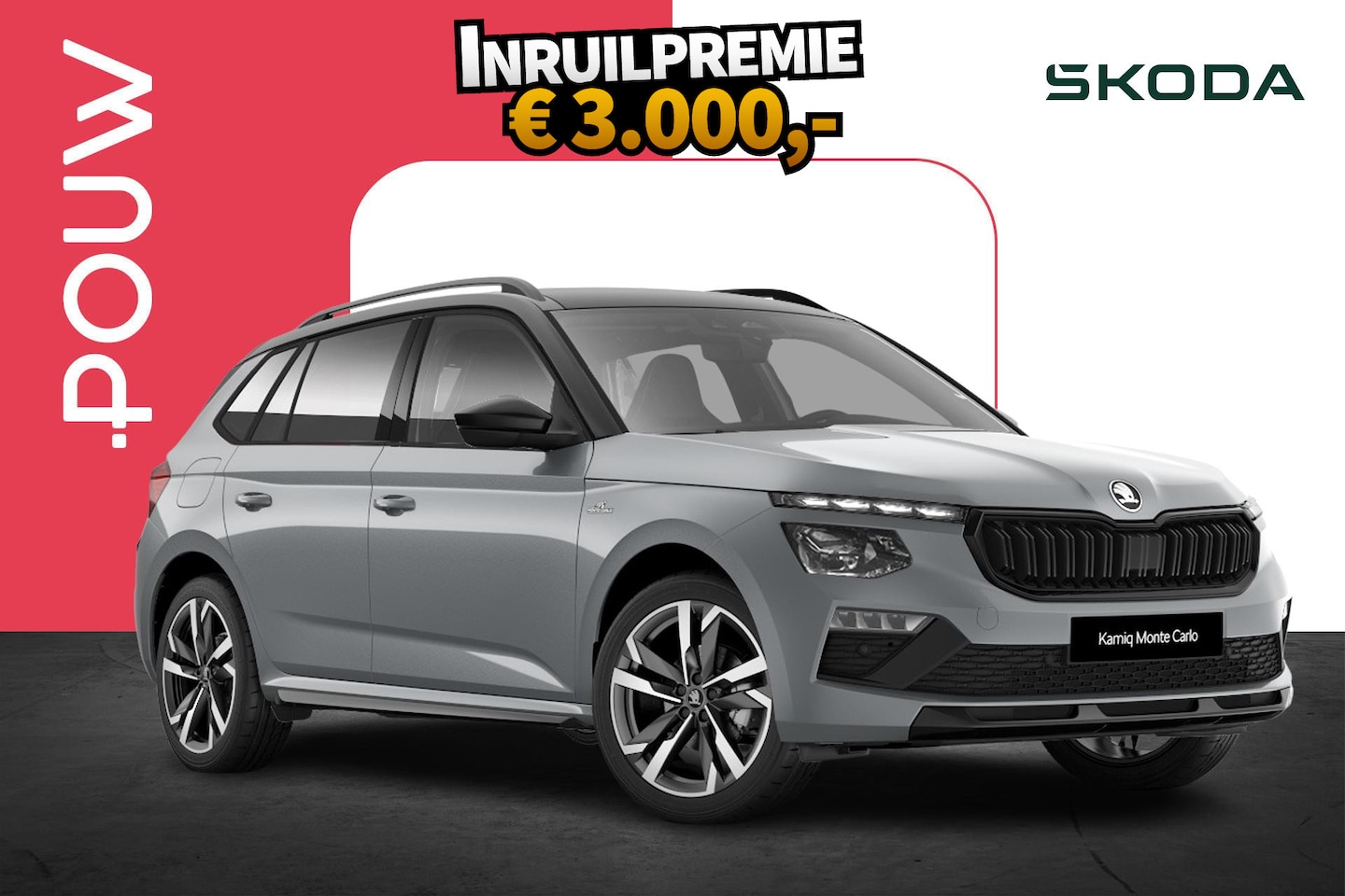 Skoda Kamiq - 1.0 TSI 115pk Monte Carlo | Trekhaak Wegklapbaar | 18" Velgen - AutoWereld.nl