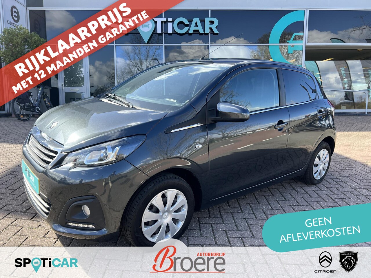 Peugeot 108 - 1.0 e-VTi 72pk 5-deurs Active M5 Airco, Bluetooth - AutoWereld.nl