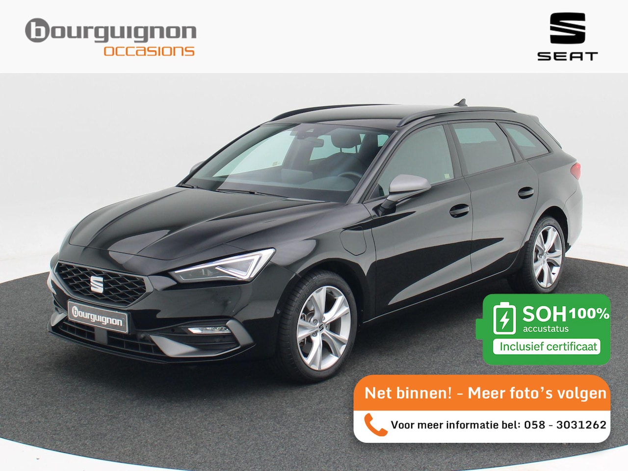 SEAT Leon Sportstourer - 1.5 TSi e-Hybrid 204 Pk FR Business | Stoel/Stuur Verwarming | Trekhaak | Camera | Adaptiv - AutoWereld.nl