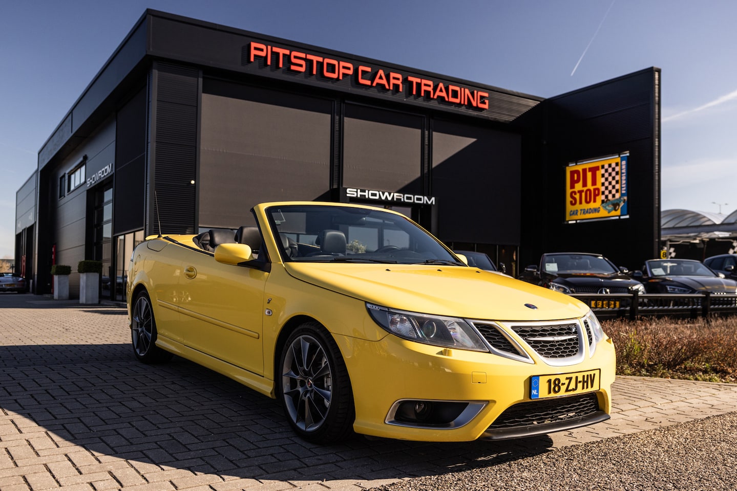 Saab 9-3 Cabrio - 2.0 T Aero 2.0T Aero, Monte Carlo Yellow, Memory, Hirsch Grill, NL Auto! - AutoWereld.nl