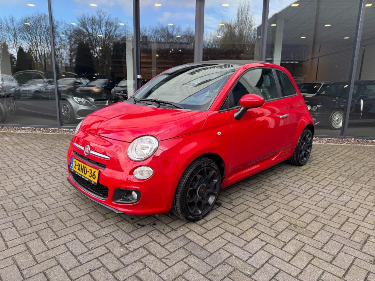 Fiat 500 C - 0.9 TwinAir SPORT ,Airco,Pdc,Elek Dak,LMvelgen,HalfLeer - AutoWereld.nl