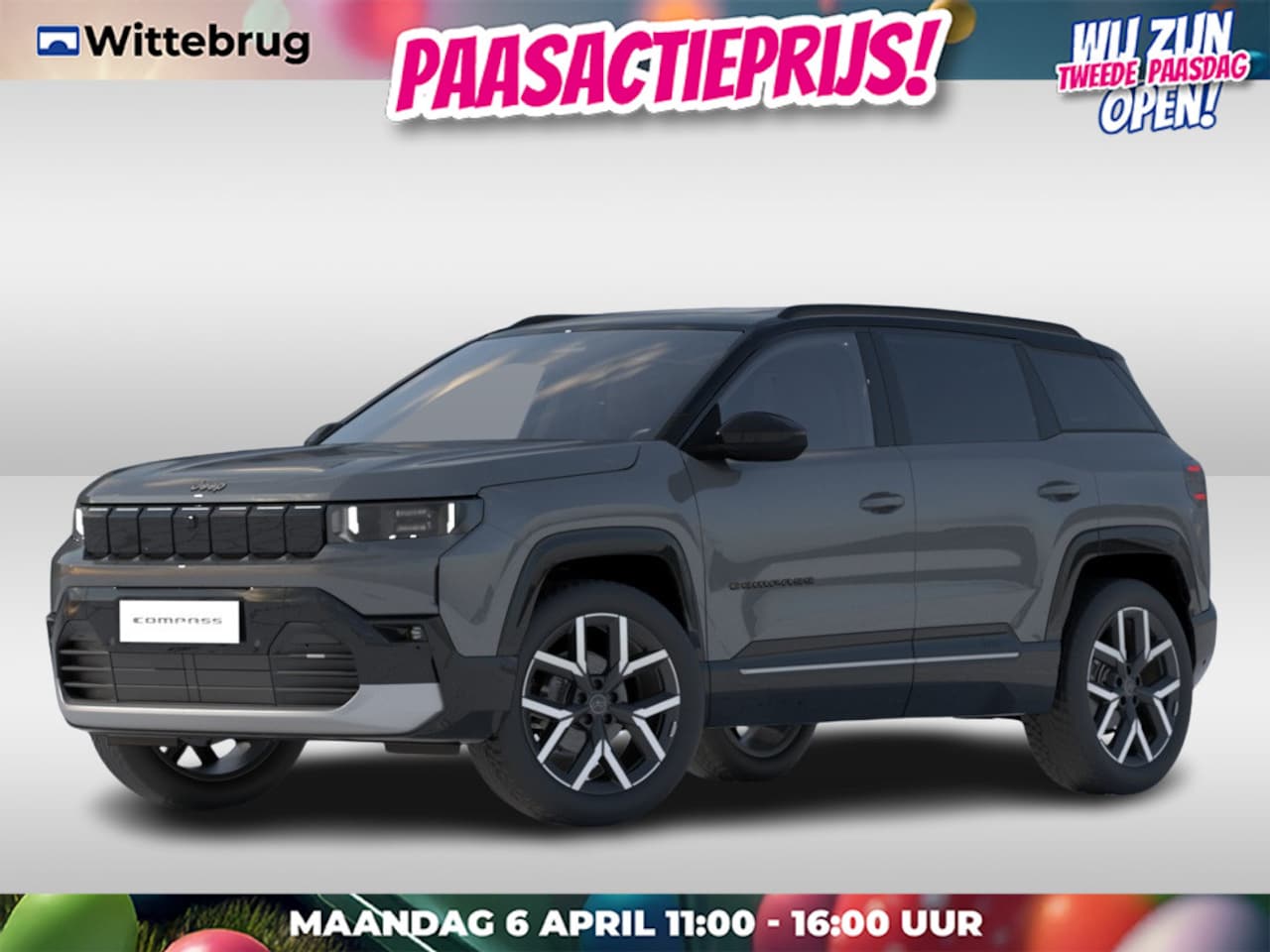 Jeep Compass - First Edition 74 kWh VOORRAAD! - PANORAMDAK - 8 JAAR GARANTIE - AutoWereld.nl