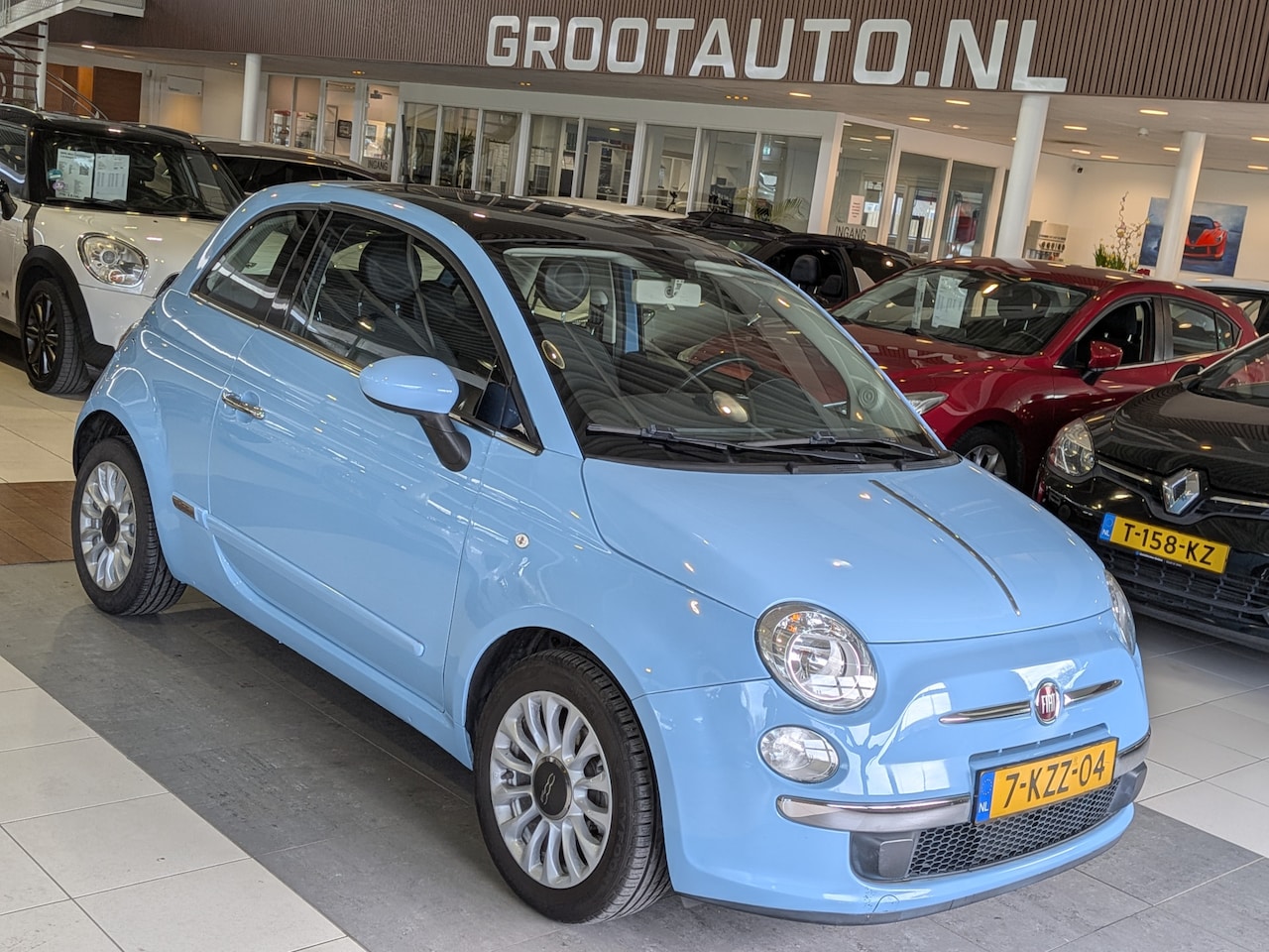 Fiat 500 - 1.0 TwinAir Lounge Panoramadak, Airco, Stuurbekrachtiging - AutoWereld.nl