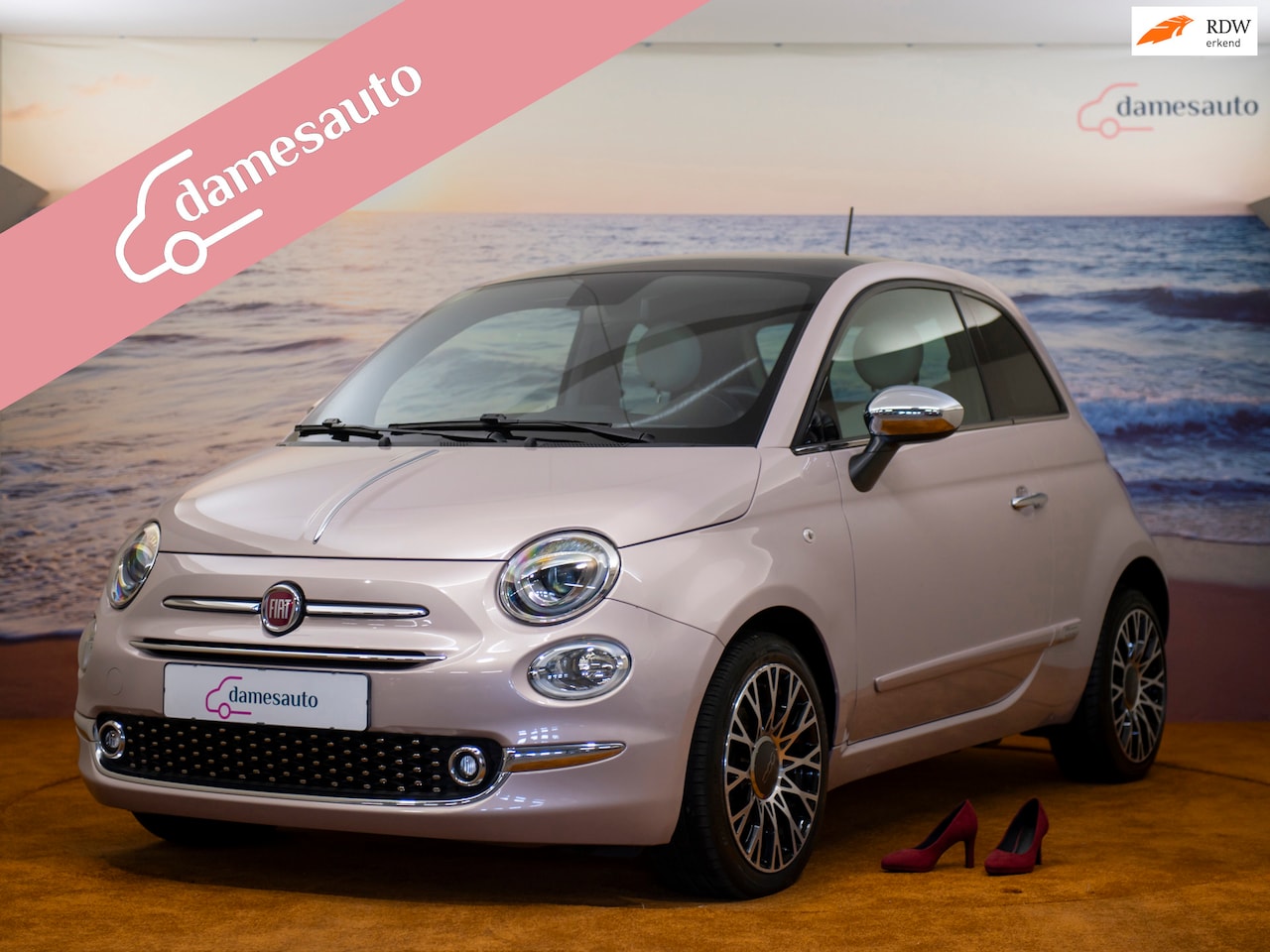Fiat 500 - 1.0 Hybrid Star 1.0 Hybrid Star, Powder Pink, NAP, 1ste eigenaar - AutoWereld.nl