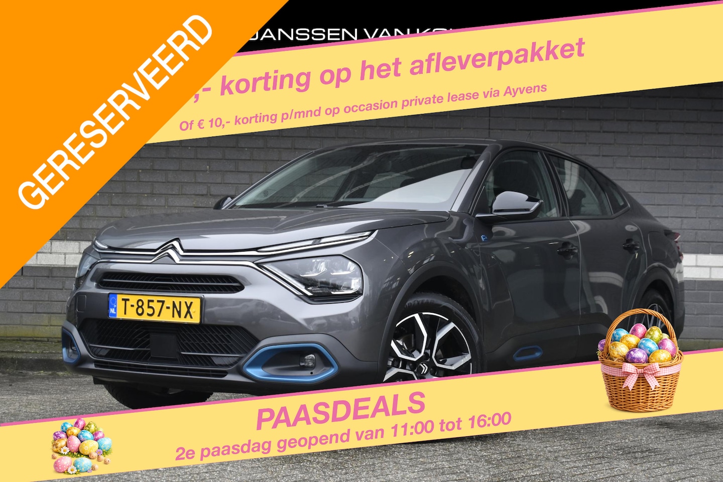 Citroën Ë-C4 X - Feel 50 kWh Navi Carplay 18" LMW Private Lease €379,- P/M - AutoWereld.nl