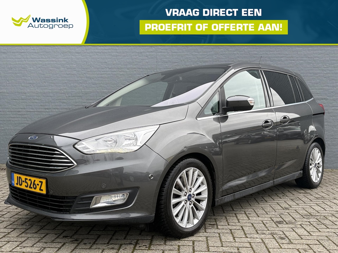 Ford Grand C-Max - 1.0 EcoBoost 125pk | All Season Banden | Panoramadak | Cruise Control | Navigatie | Camera - AutoWereld.nl