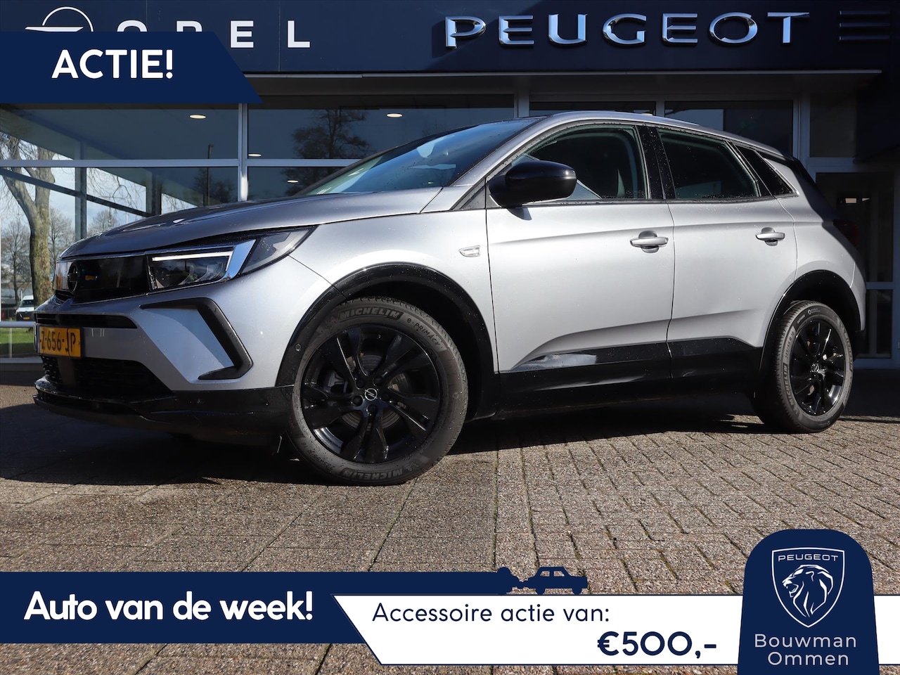 Opel Grandland - GS Turbo Hybrid 145pk eDCT Automaat, Rijkaarprijs, Navigatie Camera Stoel- en stuurverwarm - AutoWereld.nl