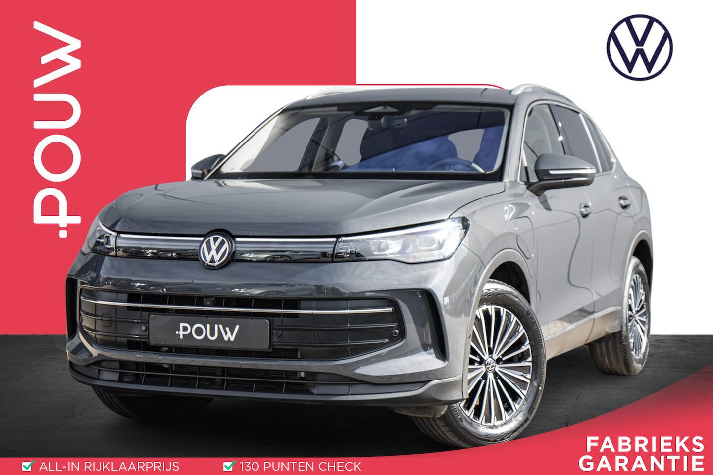 Volkswagen Tiguan - 1.5 eHybrid 204pk Life Edition | Trekhaak Wegklapbaar | Rondomzicht Camera | Voorstoelen V - AutoWereld.nl