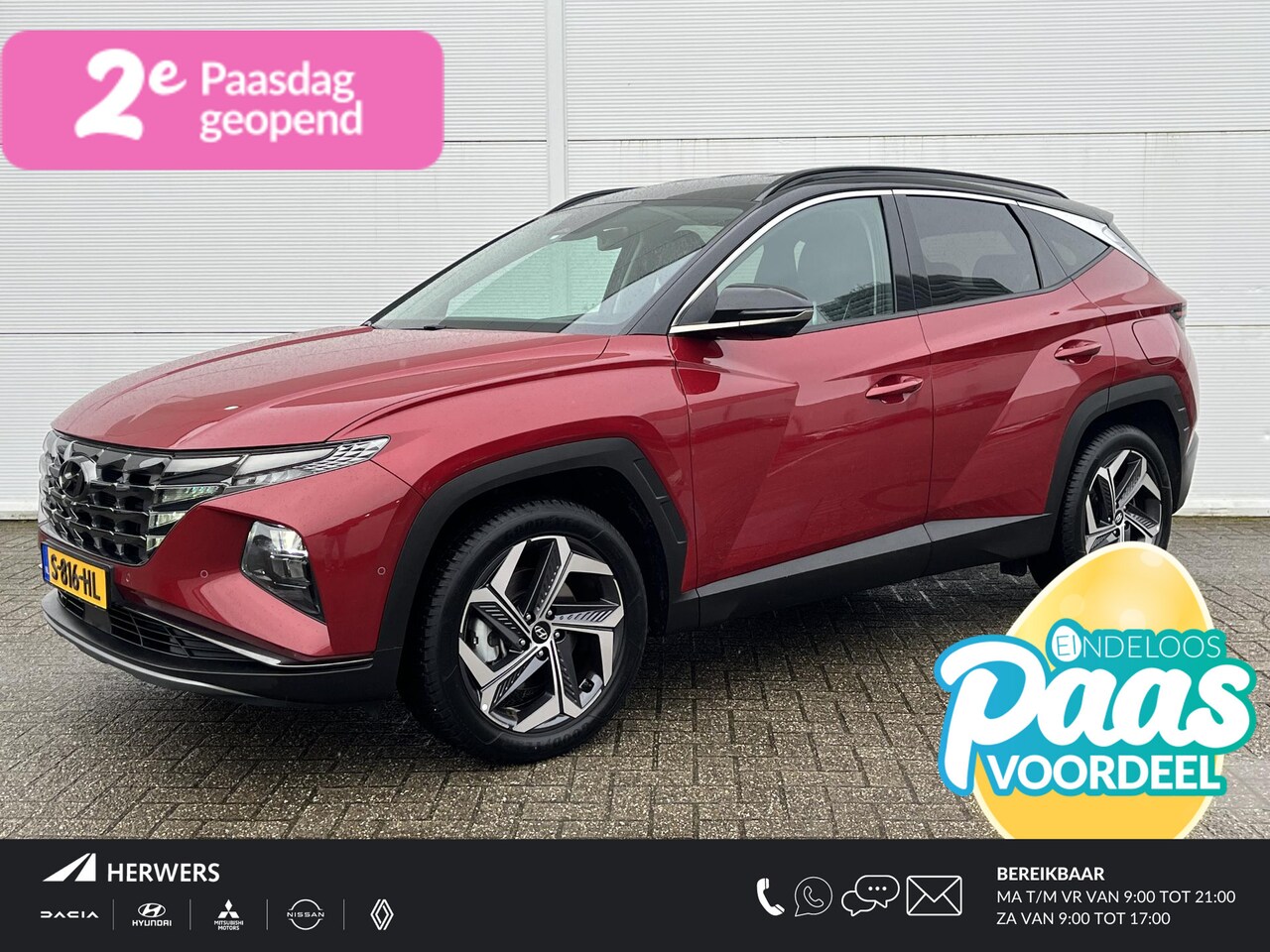Hyundai Tucson - 1.6 T-GDI HEV Premium / Achterbank verwarmd / Apple Carplay/Android Auto / Cruise control - AutoWereld.nl