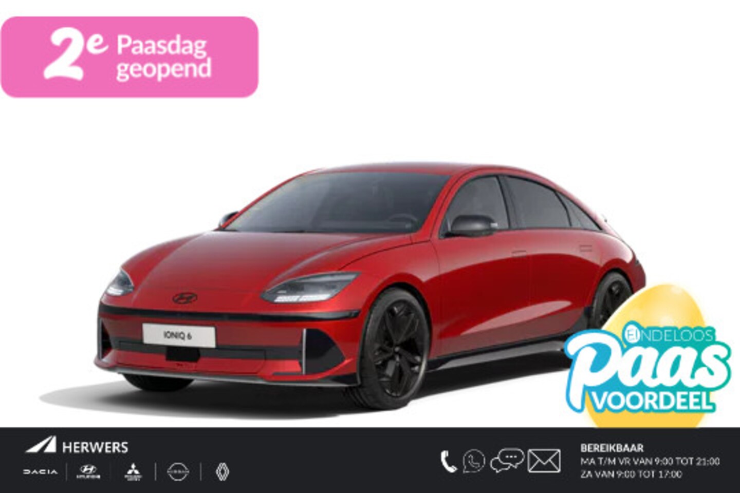 Hyundai IONIQ 6 - Business 77.4 kWh / uit voorraad leverbaar / 350kW-DC / meerprijs metallic lak v.a. €895,- - AutoWereld.nl