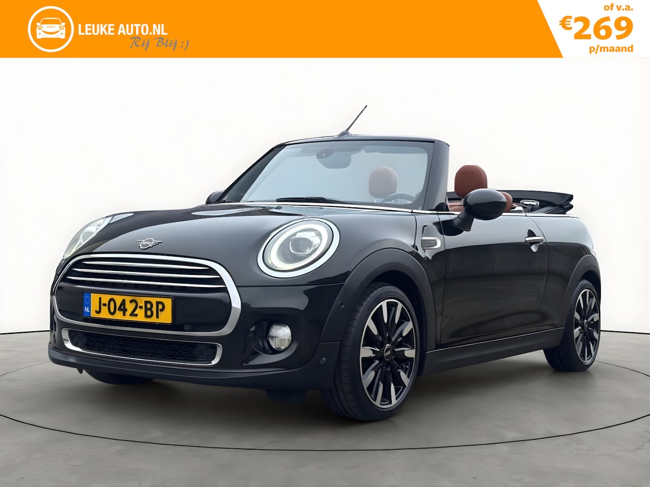 MINI Cabrio - Cooper 1.5 136PK Aut. Chili Serious Business Leer Harman-Kardon Apple-Carplay - AutoWereld.nl