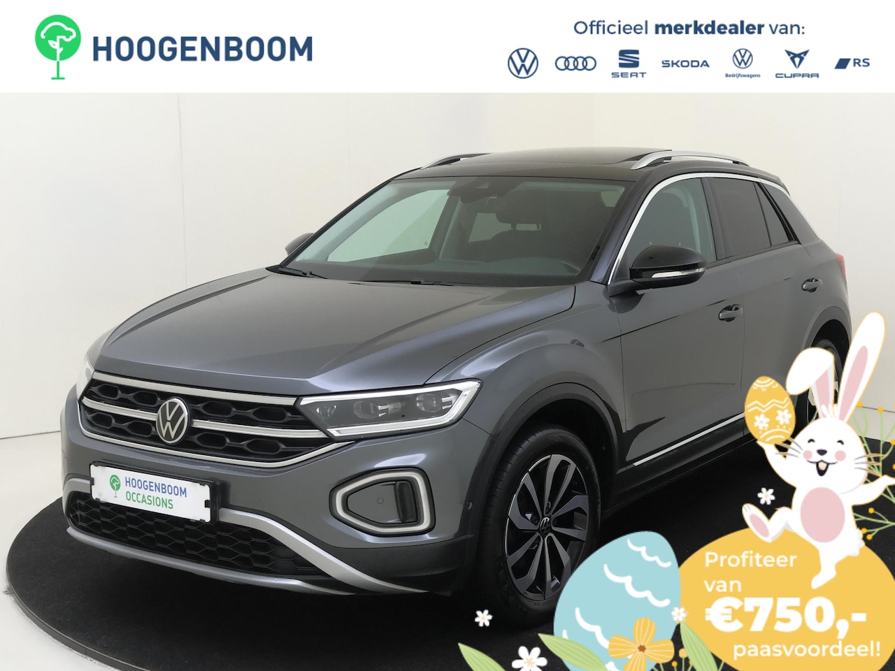 Volkswagen T-Roc - 1.5 TSI Style | Panoramadak | Trekhaak | Keyless | Digital cockpit Pro | Achteruitrijcamer - AutoWereld.nl