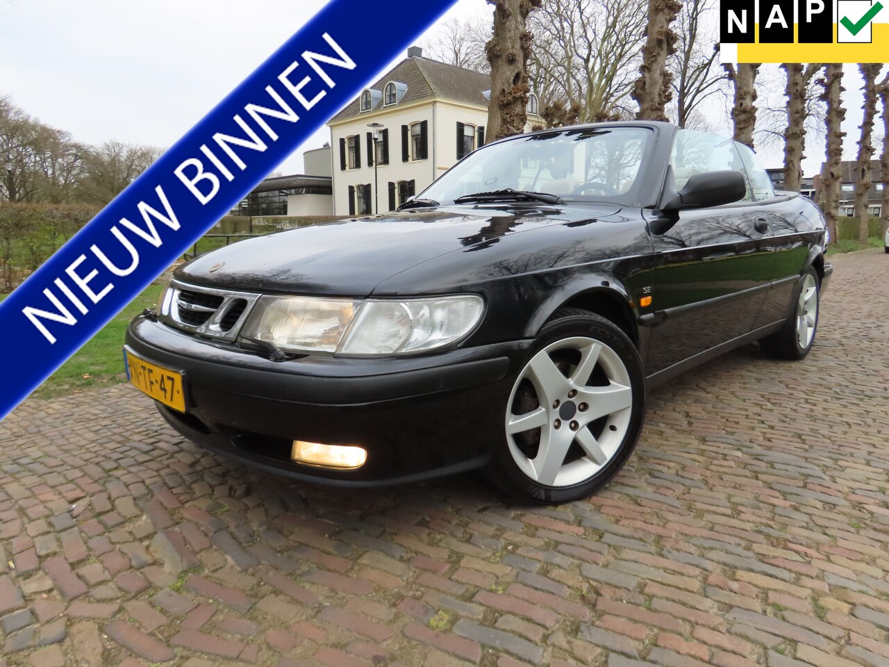 Saab 9-3 Cabrio - 2.0 SE G3 Gas Ecc Cruisecontrol Leer Pdc 17 inch Aero Velgen Trekhaak***Apk t/m 19-4-2027* - AutoWereld.nl