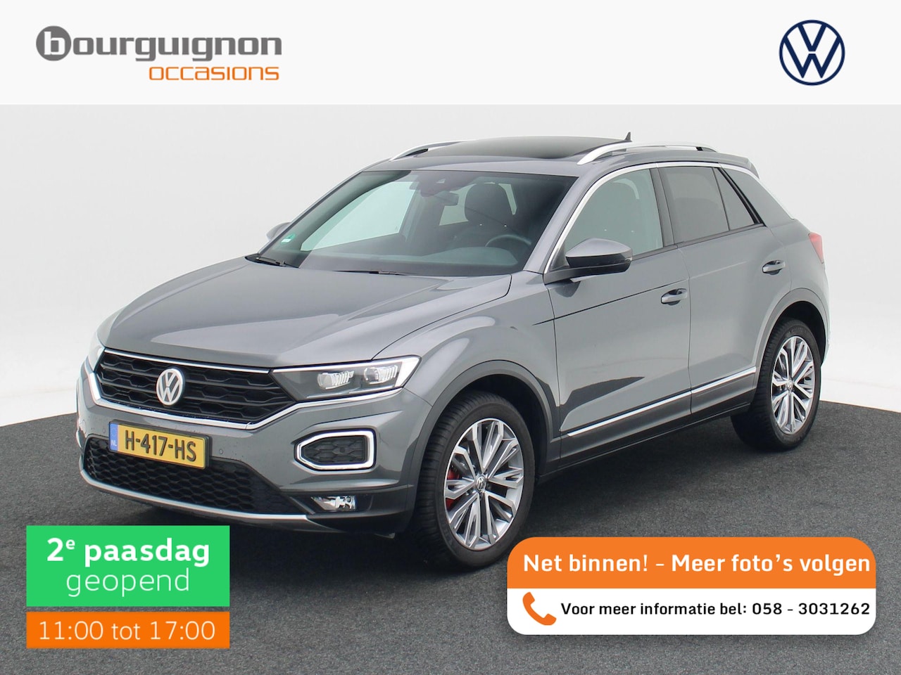 Volkswagen T-Roc - 1.5 TSi 150 Pk Automaat Sport | Panoramadak | Trekhaak | Camera | Adaptive Cruise | Naviga - AutoWereld.nl