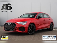 Audi A3 Sportback - 30 TFSI S edition Sport Black Edition Automaat LED Half Leder 18 inch LMV B&O Sound Stoelv