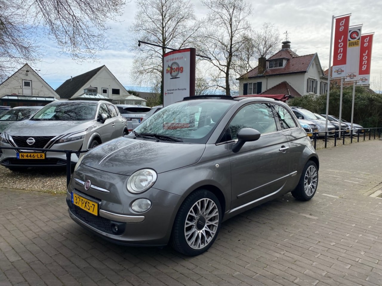 Fiat 500 C - 0.9 TWINAIR LOUNGE CABRIOLET / AIRCO-ECC / HALF LEDER / ELEK. RAMEN - AutoWereld.nl